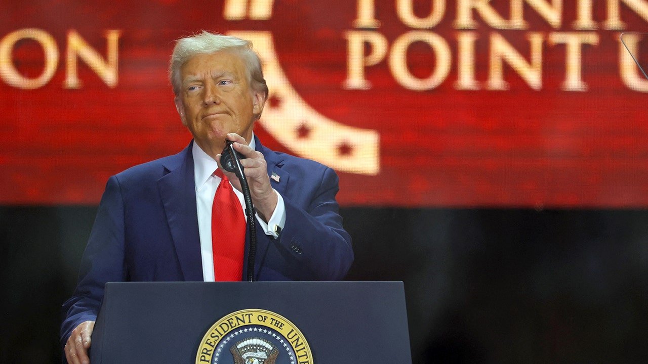 Trump calls Charlie Kirk ‘martyr for American freedom’ at memorial