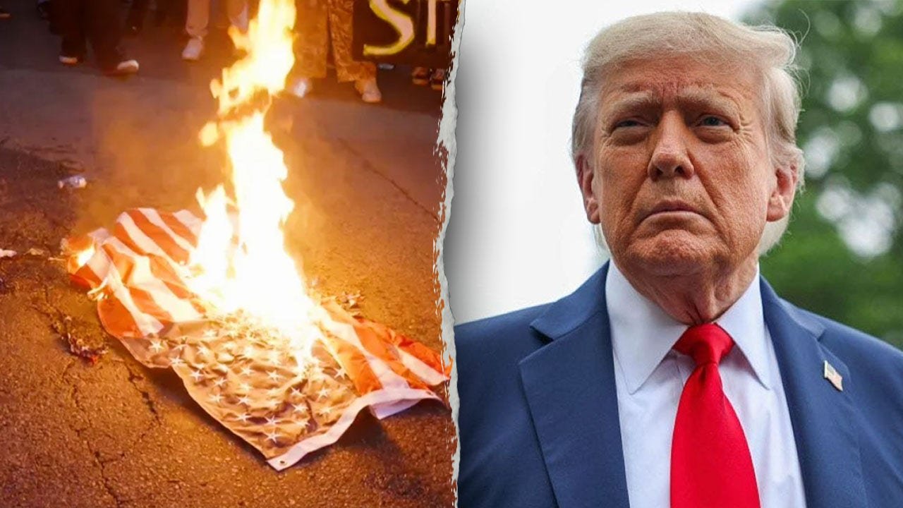 Trump orders immediate arrests for flag burning with 1-year prison term